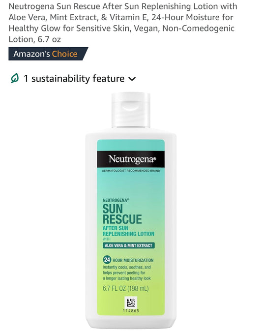 Neutrogena Sun Rescue After Sun Rehydrating Spray / Lotion