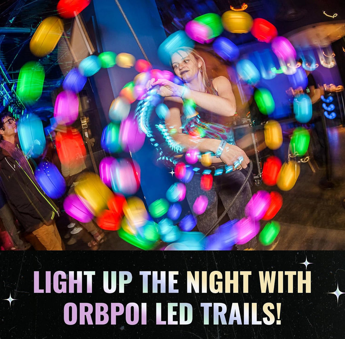 UltraPoi OrbPoi Set - Orb Poi w / LED UltraKnob Pro Handles - USB