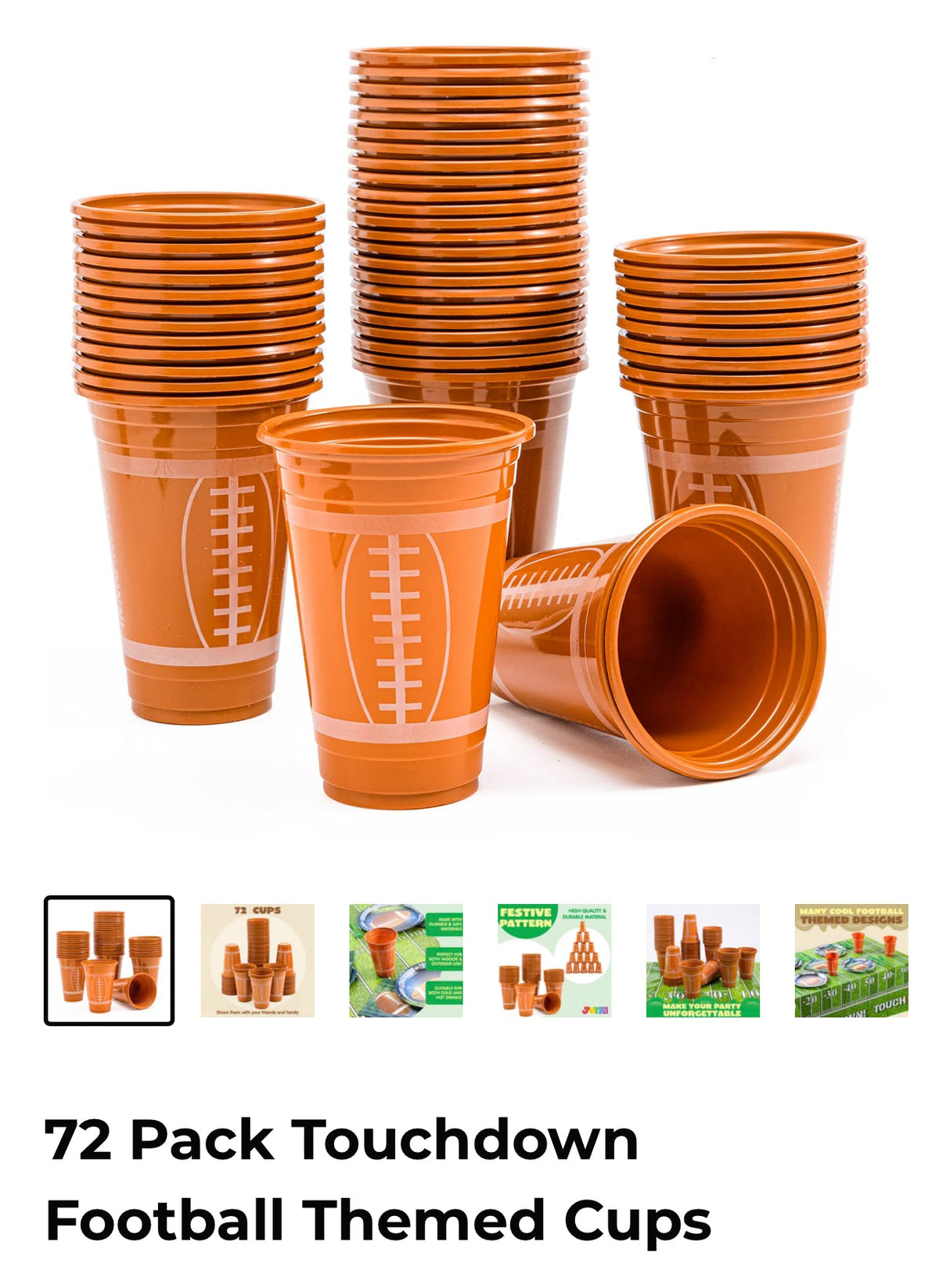 Football cups, 16 ounce 72 count