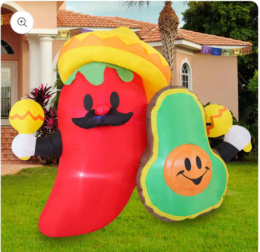 Yard Inflatable Cinco De Mayo Avocado and Chili (6 ft)