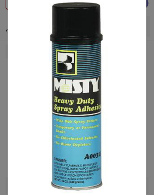 MISTY 1002035 12 oz. Dries Clear Heavy-Duty Adhesive Spray