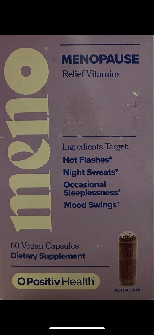 O Positiv MENO Menopause Vitamin Capsules for Women with Black Cohosh