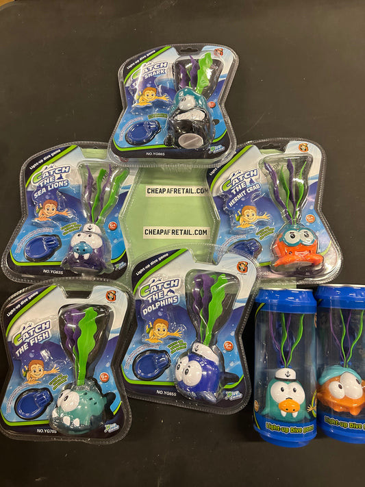 Light up dive toy games, random toy of 7 varieties.