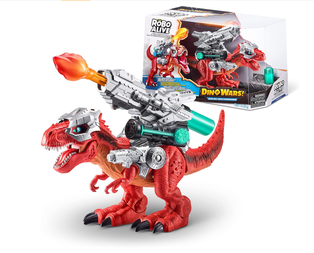 Robo Alive Dino Wars Mega-Rex Realistic Walking Battle Dinosaur w / Armor