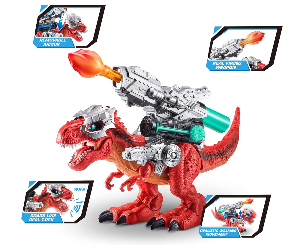 Robo Alive Dino Wars Mega-Rex Realistic Walking Battle Dinosaur w / Armor