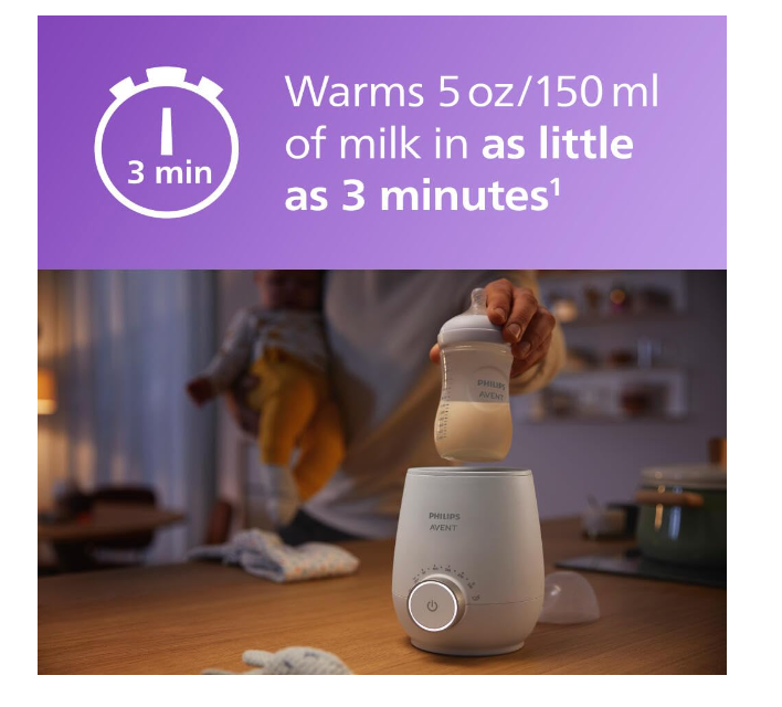 Philips Avent Premium Fast Bottle Warmer, with Smart Temperature Control
