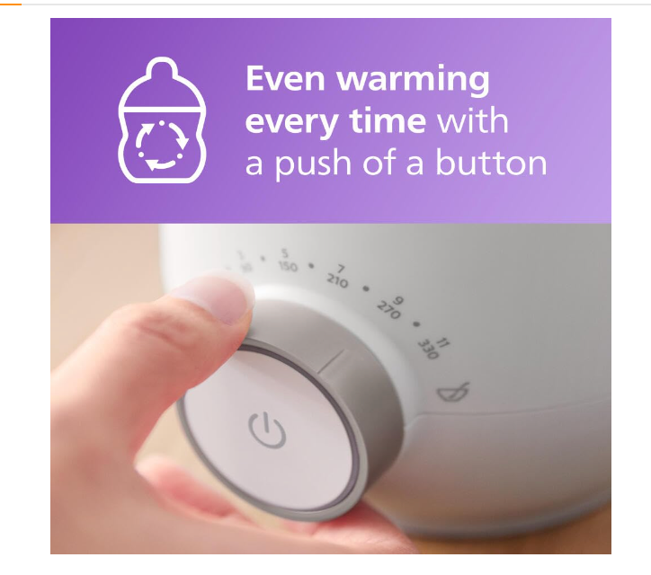 Philips Avent Premium Fast Bottle Warmer, with Smart Temperature Control
