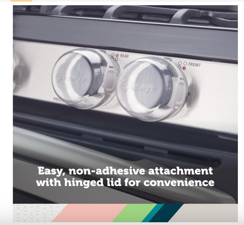 Safety 1st Child Proof Clear View Stove Knob Covers (Set of 5)