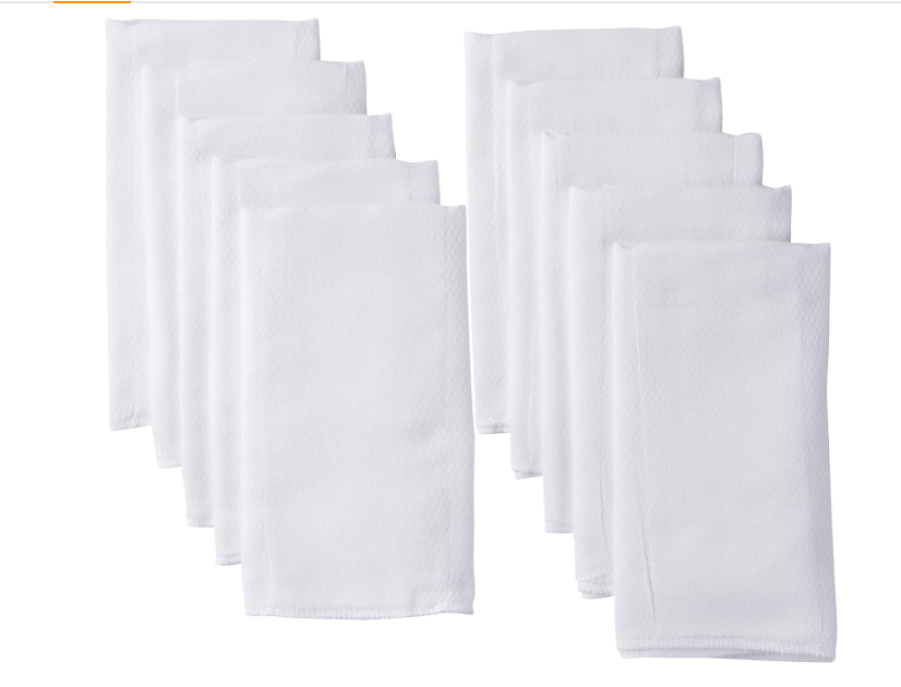 Gerber Unisex Baby Boys Girls Birdseye Prefold Cloth Diapers Multipack White