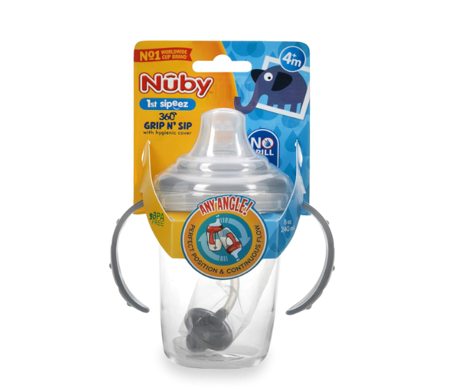 Nuby Twin Handle 360 Grip N' Sip 8oz Tritan Cup