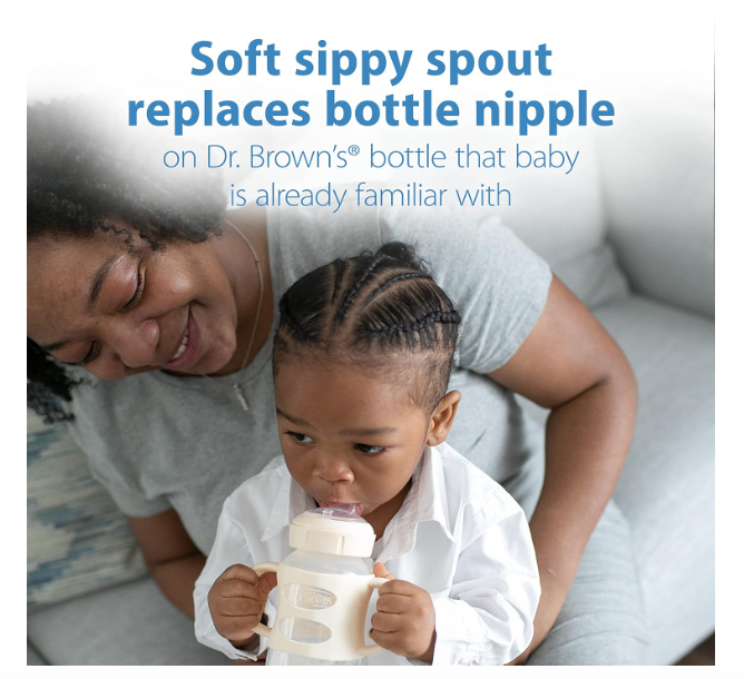 Dr. Brown's Milestones Wide-Neck Sippy Spout Bottle