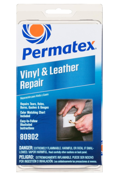 Permatex 80902 Vinyl and Leather Repair Kit, for cars, furniture