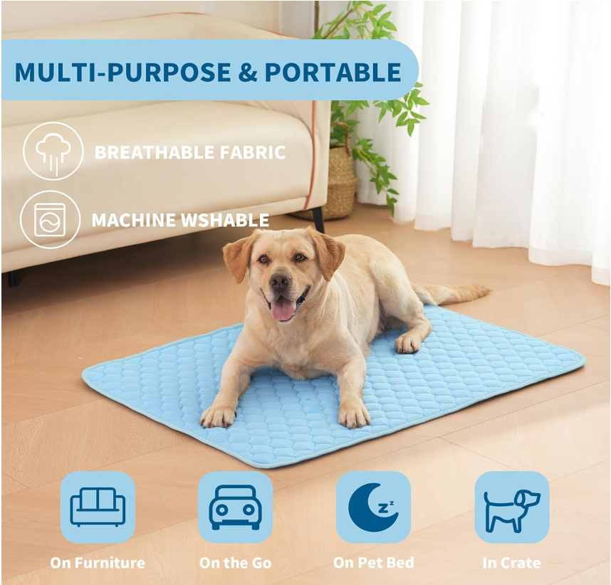 Dog / Pet Cooling Mat, No Need to Freeze Or Refrigerate