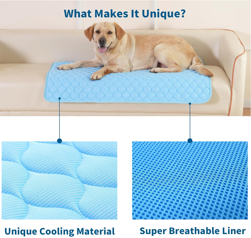 Dog / Pet Cooling Mat, No Need to Freeze Or Refrigerate
