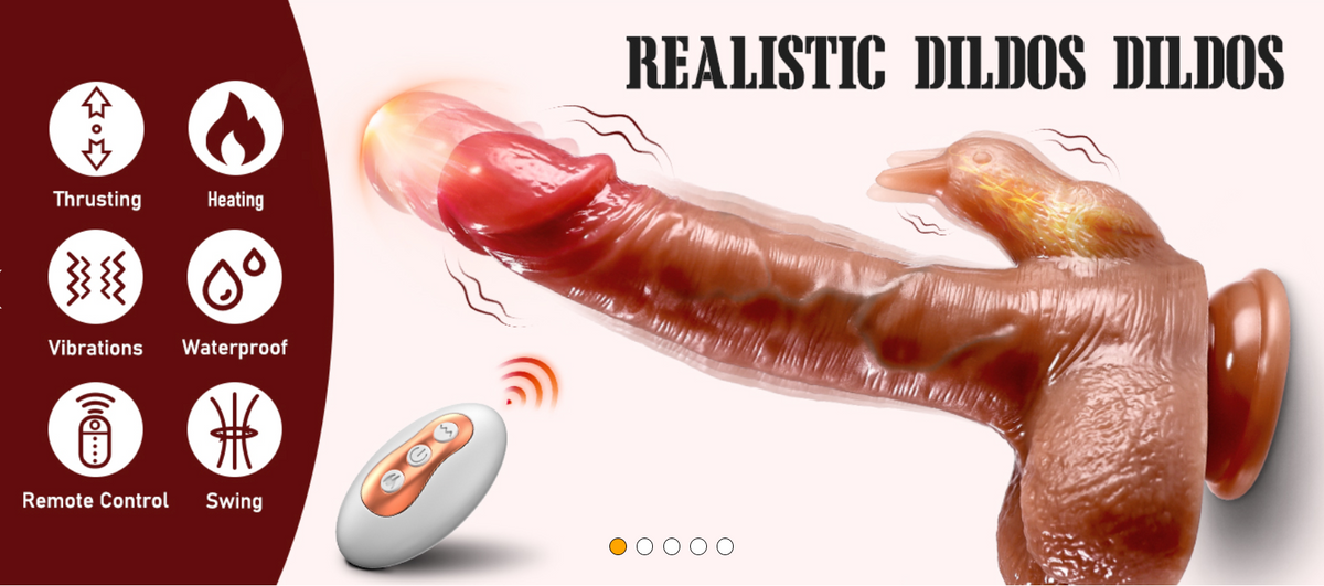 The Thruster, Thrusting & Vibrator Dildo w / Remote