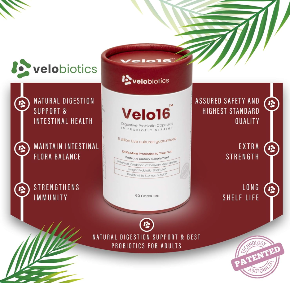 Velo16 Probiotic Digestive Supplement - 30 capsulses