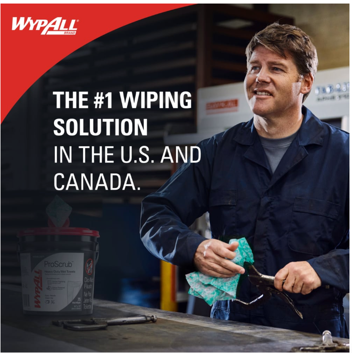 WypAll PowerCleanTM ProScrubTM Heavy Duty Wet Towels