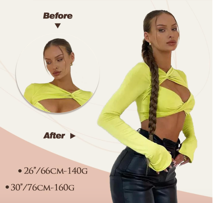 BARSDAR 30 Inch Long Braided Ponytail Extension with Hair Tie