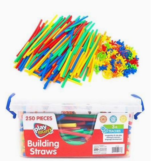 Playright Building Straws Set 3+ (250 ct)