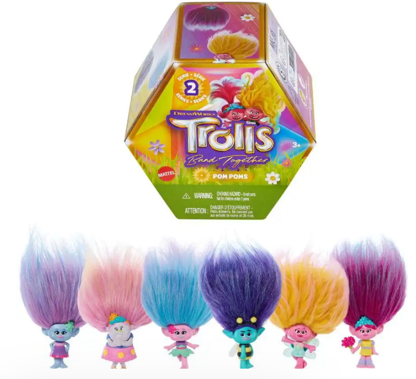 Trolls Band Together Series 2 Pom Poms Mystery Pack [1 RANDOM Keychain]