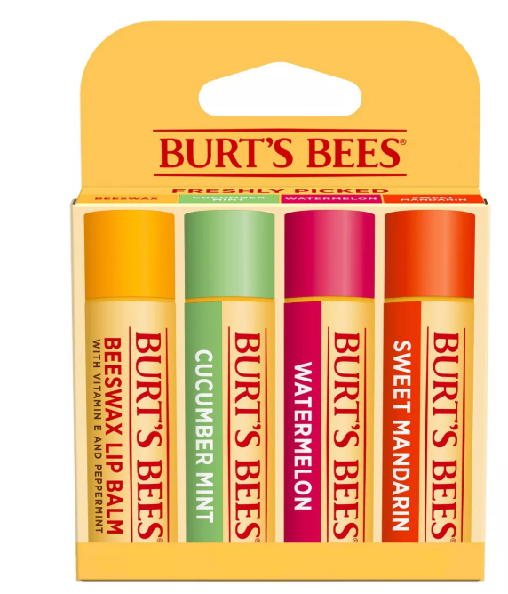Burt's Bees Superfruit or Freshly Picked Lip Balm - 4ct (2 packs)