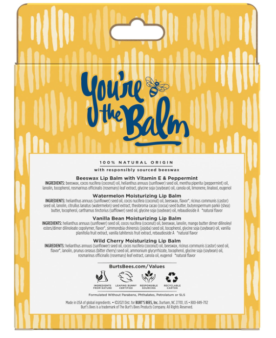 Burt's Bees You're the Balm Lip Balm Pack