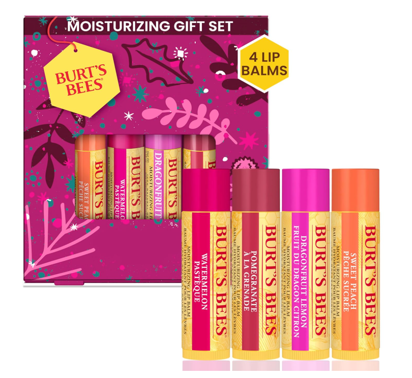 Burt's Bees Lip Balm, Beeswax Bounty, 4-Pack, 0.15 Oz