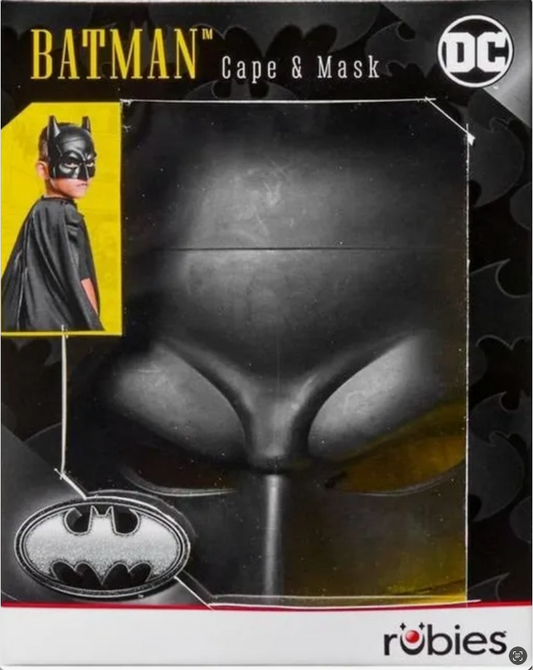 Batman DC Cape & Mask Rubies For 6+ Small Sized