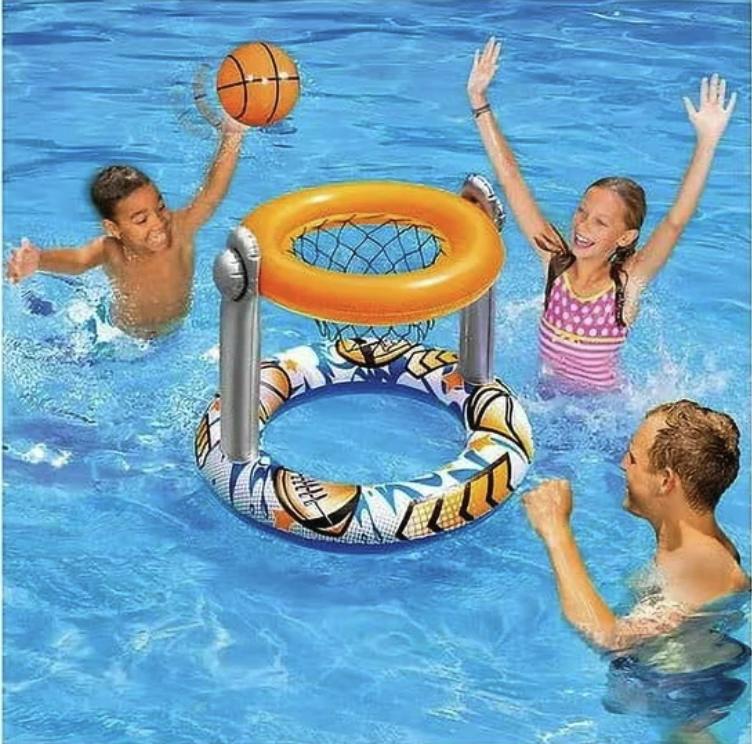 Water Sun & Fun 2 in 1 Sports Challenge Basketball and Football Swimming Pool