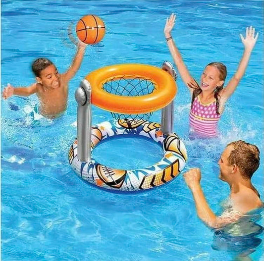 Water Sun & Fun 2 in 1 Sports Challenge Basketball and Football Swimming Pool
