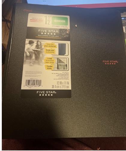 Five Star 1.5 " Binder - 375 Sheet capacity Heavy Duty D ring - Assorted