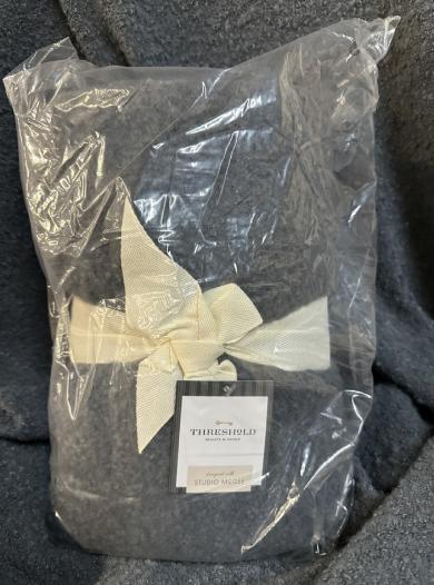 Faux Mohair Throw Blanket Blue - Threshold