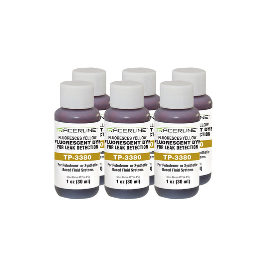 Tracerline Dye-Lite Oil-Based Fluid Dye Yellow 1 Oz 6-Pack TP3380-0601