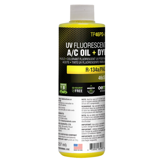 Tracerline R-134a PAG 46 A/C Oil with UV Dye 8 Oz TP46PD-8