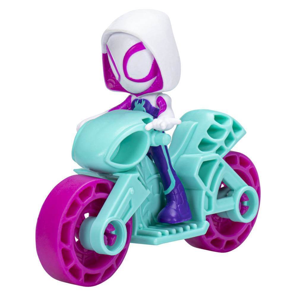 Hasbro Marvel Spidey and His Amazing Friends Ghost-Spider Figure with Motorcycle