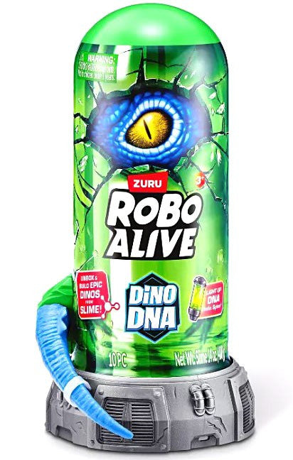 ZURU Robo Alive Dino DNA Slime Tube Build-A-Dino Toy