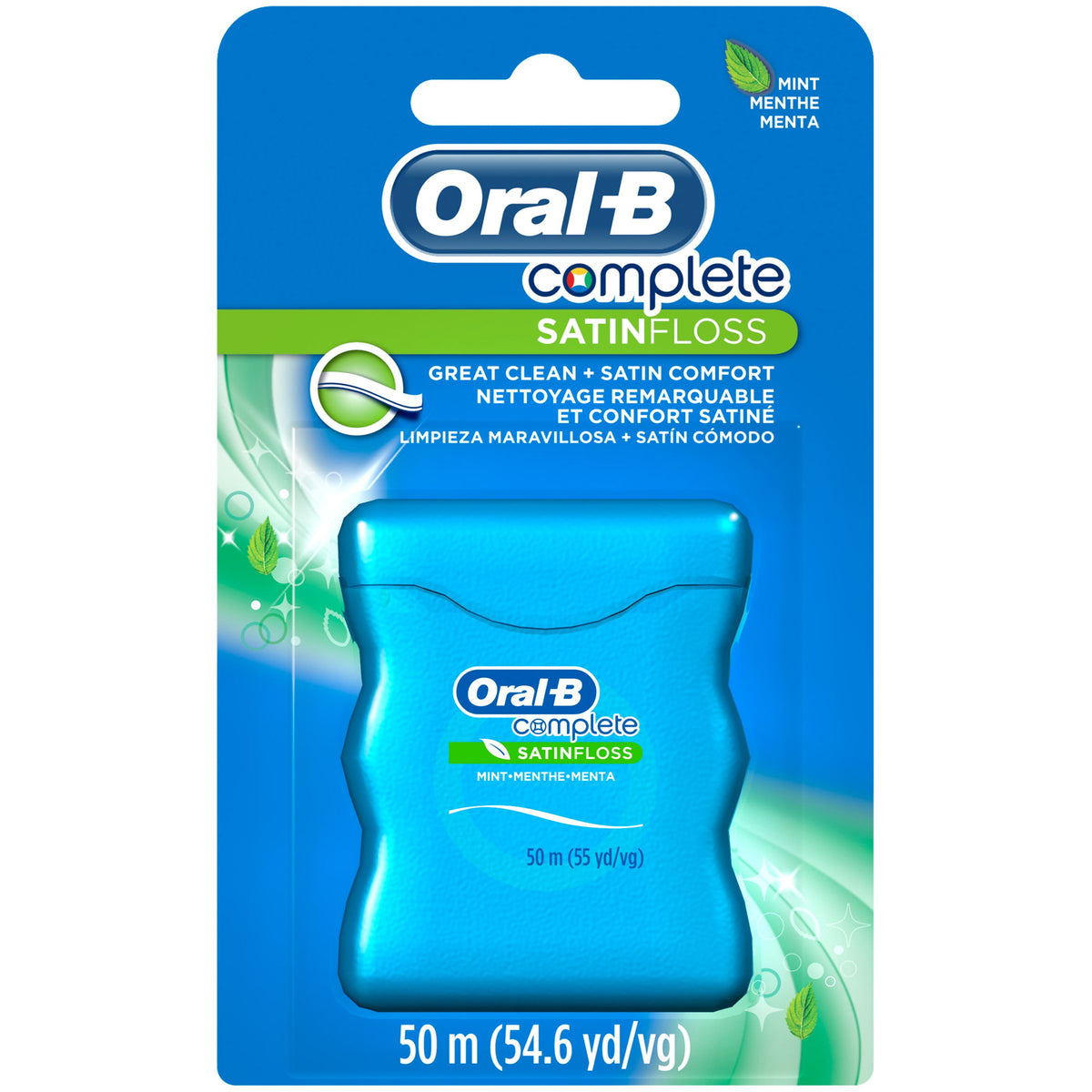 Oral-B Complete SatinFloss Dental Floss Mint 50 m - 6pack